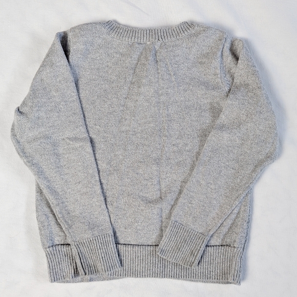 4/$15 18M Cherokee Sparkly Grey Knit Cardigan Sweater Lightweight Dressy Holiday - Picture 4 of 6